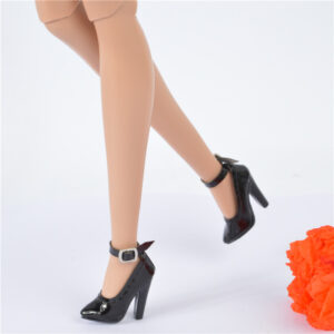 fit Jason wu integrity toys FR2 Nu Face 2 body doll shoes bright black thick